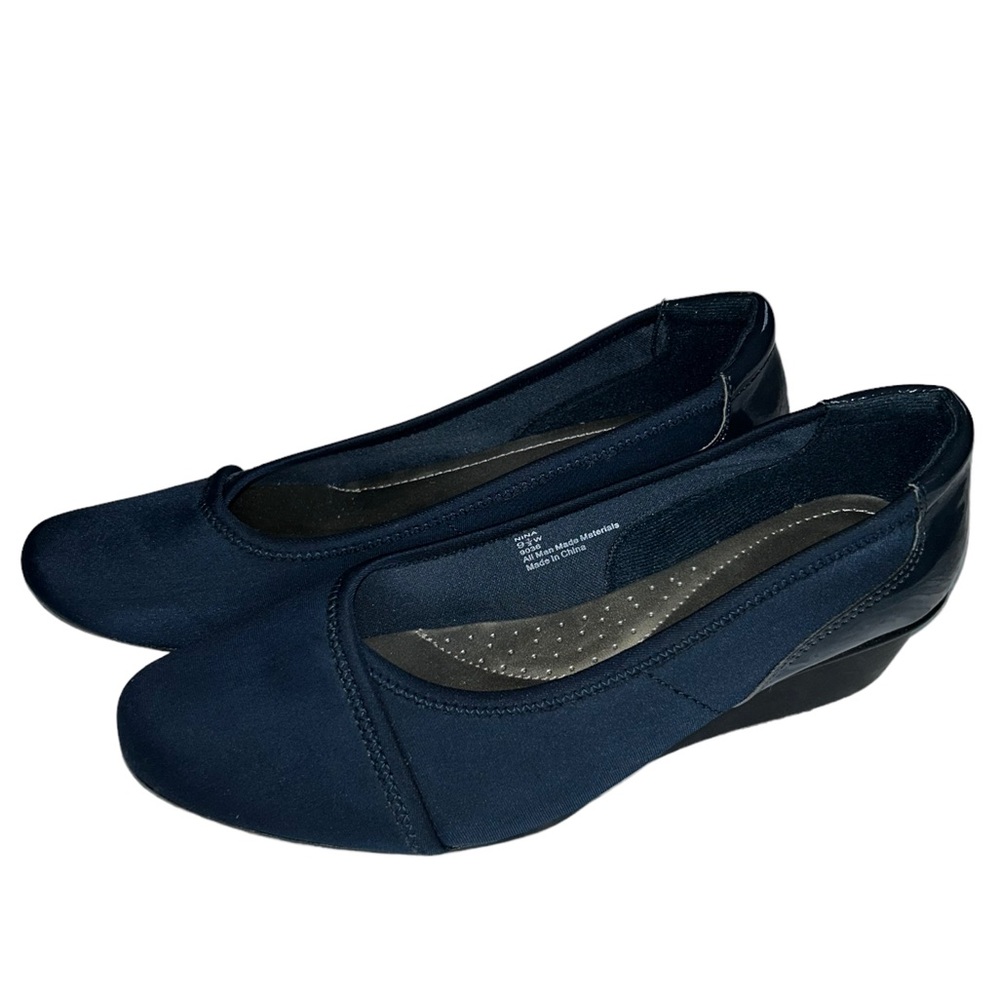 Avenue Cloudwalkers Comfort Wedge 9.5 Wide Navy